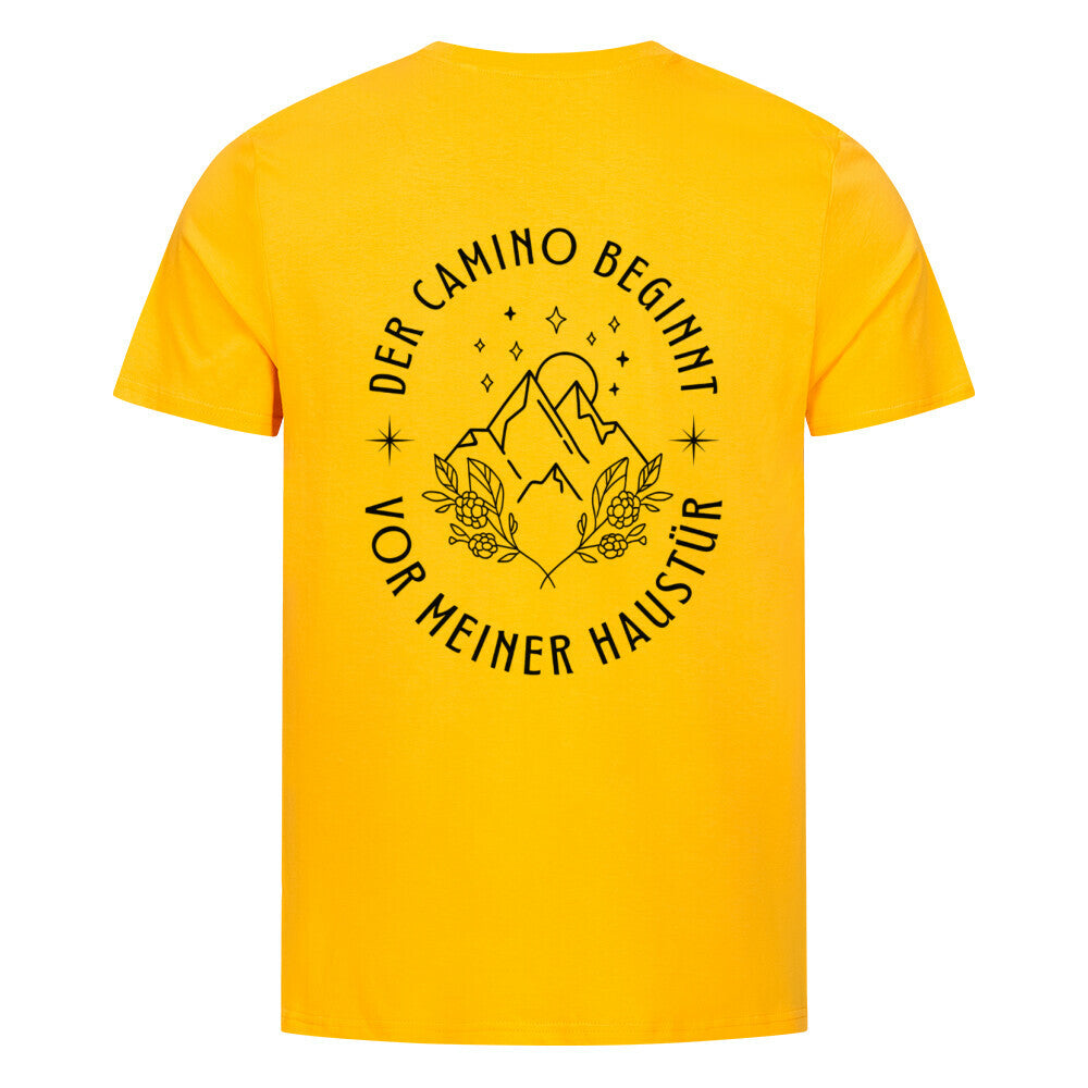 Der Camino beginnt vor meiner Haustür - Herren T-Shirt - weiß- Vorderseite