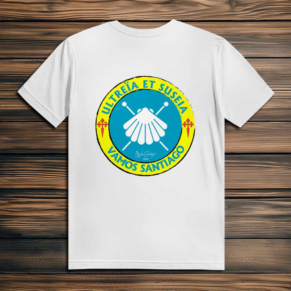 Ultreia et Suseia Herren T-Shirt aus Bio-Baumwolle weiss