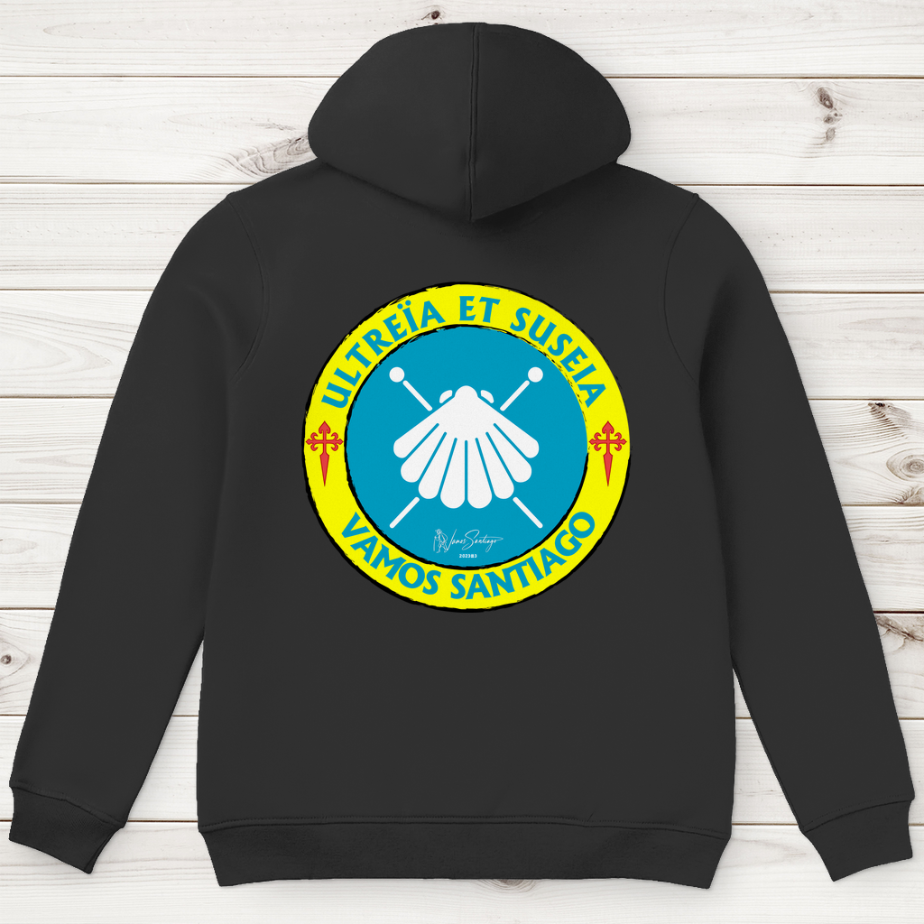 Ultreia et Suseia Hoodie aus Bio-Baumwolle schwarz