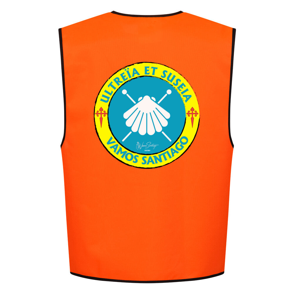 ulreia et suseia-warnweste-leuchtorange-rueckenansicht