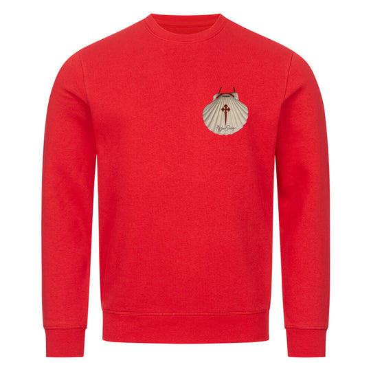 *Pilgermuschel* - Unisex Sweatshirt aus Biobaumwolle Bright Red