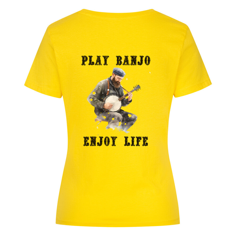 play_banjo-damen-t-shirt-gelb-back