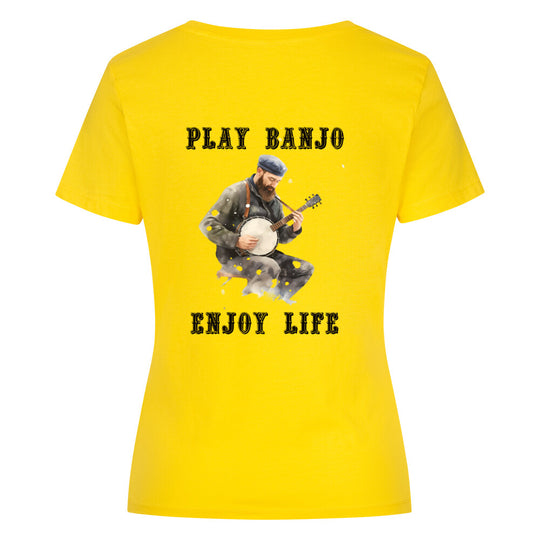 play_banjo-damen-t-shirt-gelb-back