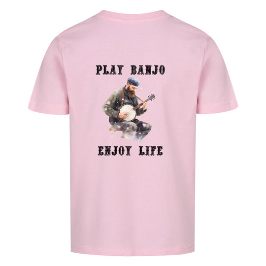 play banjo-kinder-t-shirt-pink-back