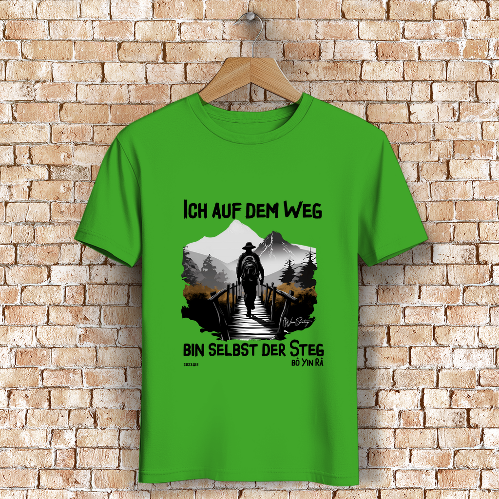 Ich auf dem Weg schwarz – Herren T-Shirt aus Bio-Baumwolle