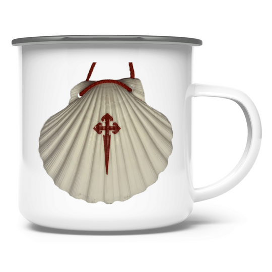 Pilgermuschel – Emaille Tasse