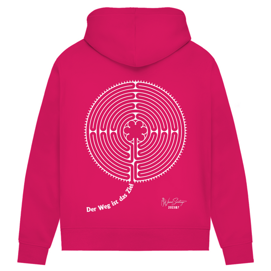 Der Weg ist das Ziel - Damen Hoodie aus Bio-Baumwolle