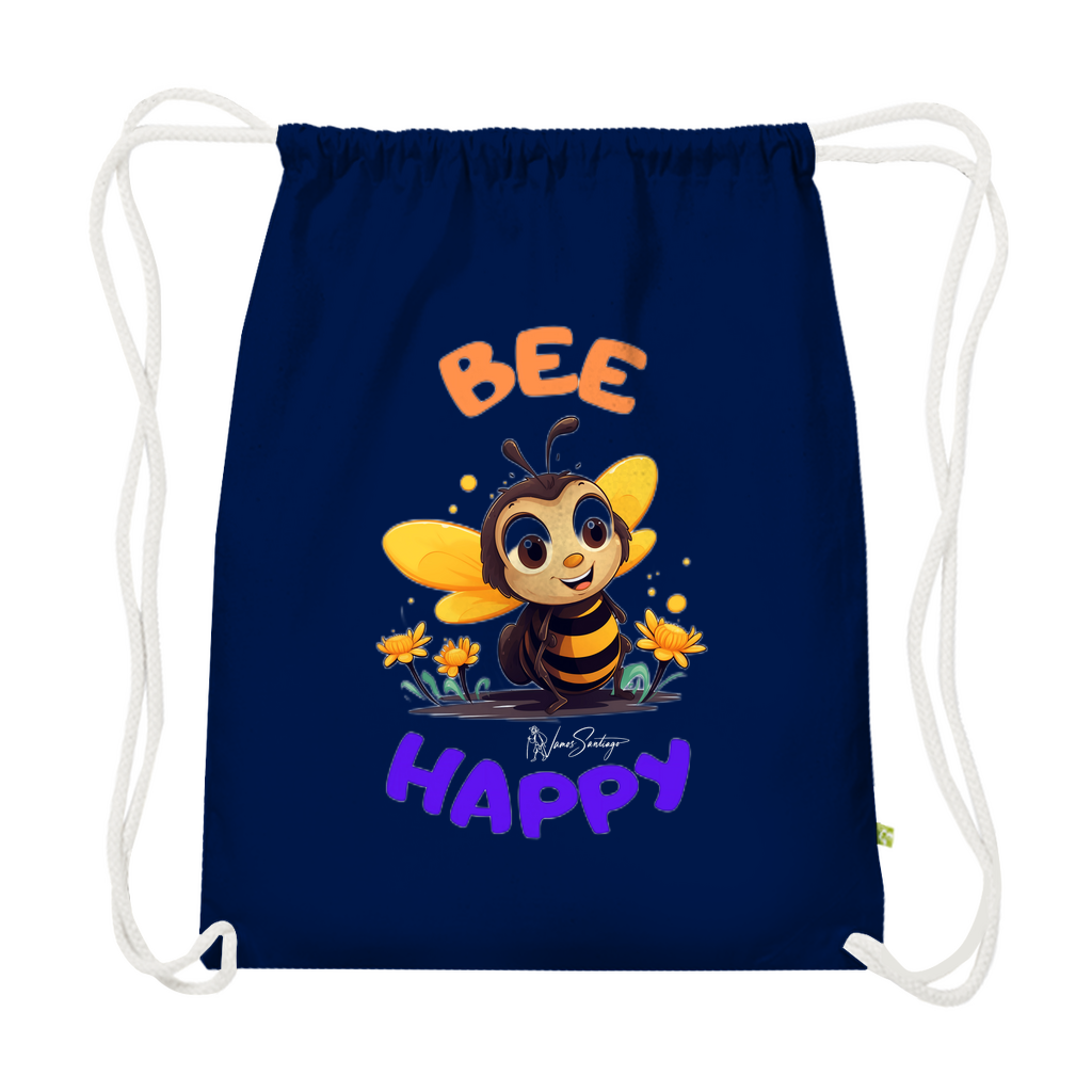 Bee Happy – Turnbeutel aus Bio-Baumwolle