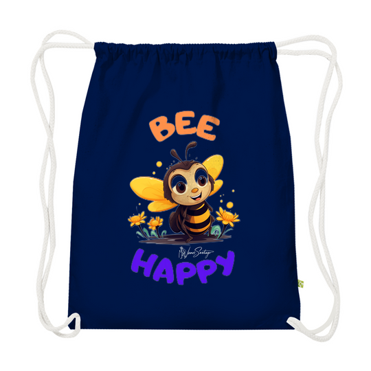 Bee Happy – Turnbeutel aus Bio-Baumwolle
