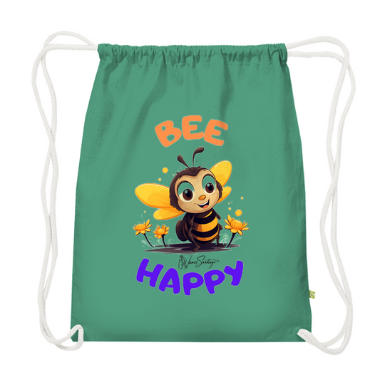 Bee Happy – Turnbeutel aus Bio-Baumwolle