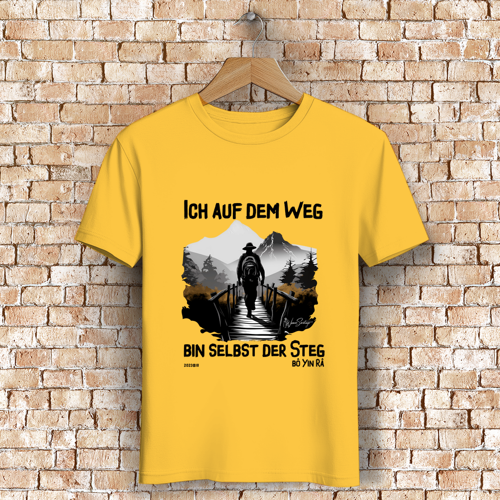 Ich auf dem Weg schwarz – Herren T-Shirt aus Bio-Baumwolle