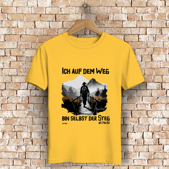 Ich auf dem Weg schwarz – Herren T-Shirt aus Bio-Baumwolle