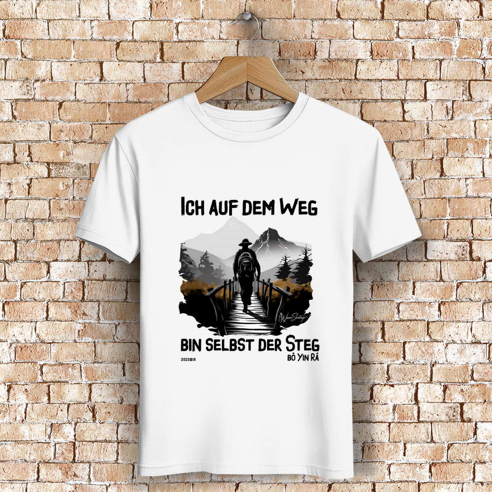 Ich auf dem Weg schwarz – Herren T-Shirt aus Bio-Baumwolle