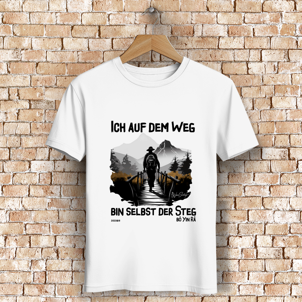 Ich auf dem Weg schwarz – Herren T-Shirt aus Bio-Baumwolle