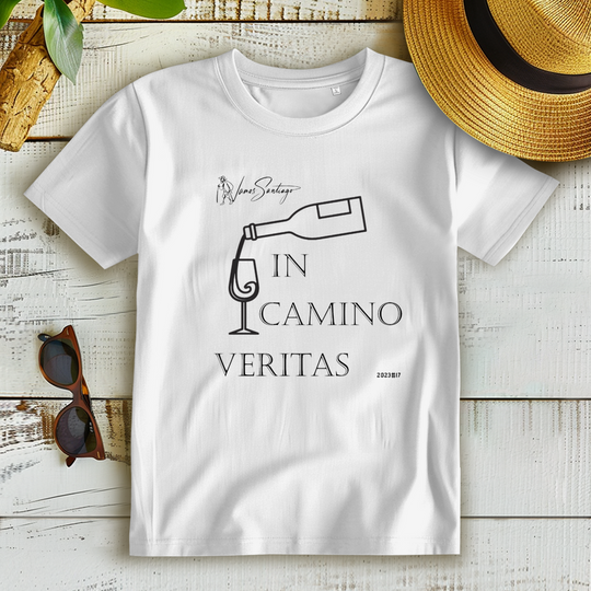 In Camino Veritas – Damen T-Shirt aus Bio-Baumwolle