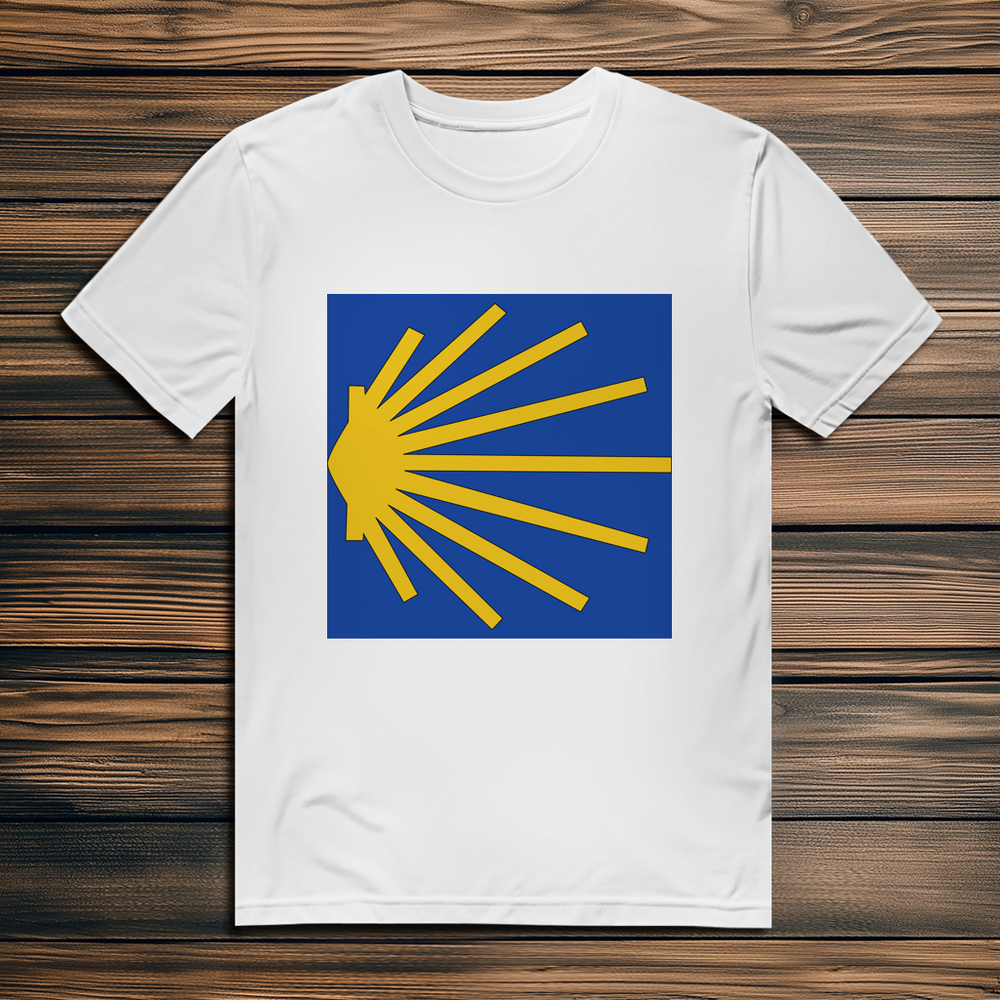 Jakobsweg Logo – Herren T-Shirt aus Bio-Baumwolle