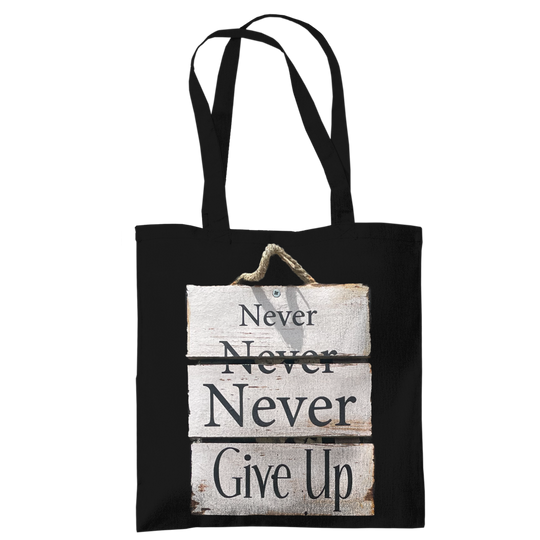 Never give up – Tragetasche