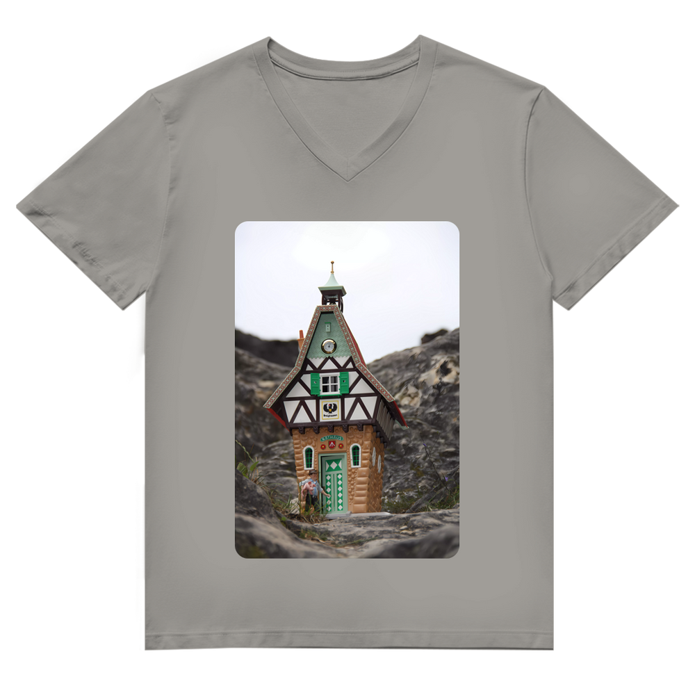 Rathaus Braighausen – Herren V-Neck T-Shirt aus Bio-Baumwolle