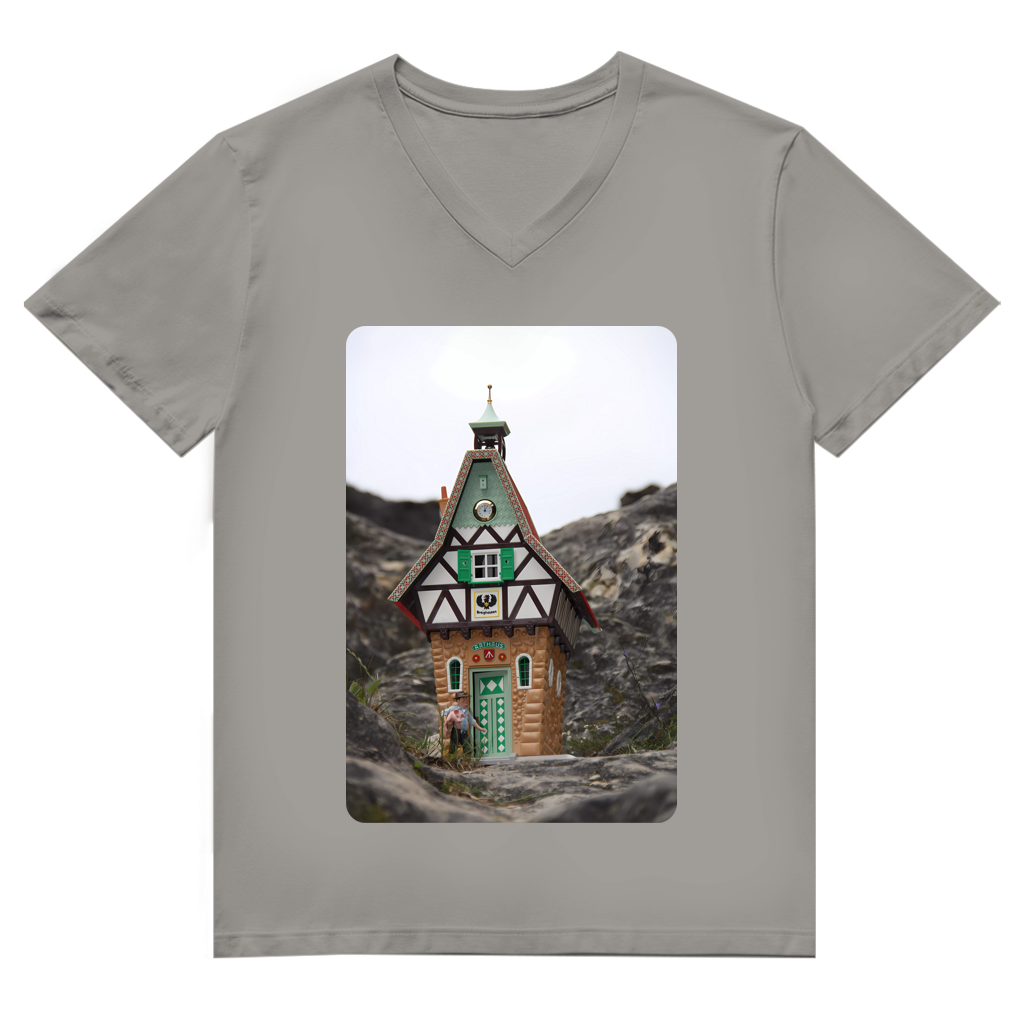 Rathaus Braighausen – Herren V-Neck T-Shirt aus Bio-Baumwolle