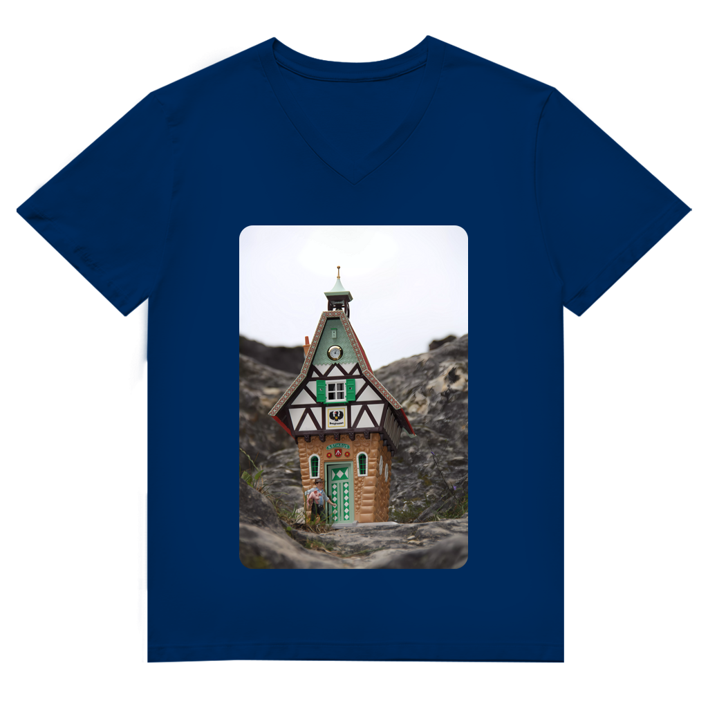 Rathaus Braighausen – Herren V-Neck T-Shirt aus Bio-Baumwolle