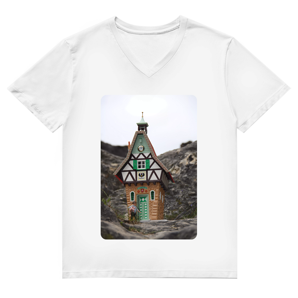 Rathaus Braighausen – Herren V-Neck T-Shirt aus Bio-Baumwolle