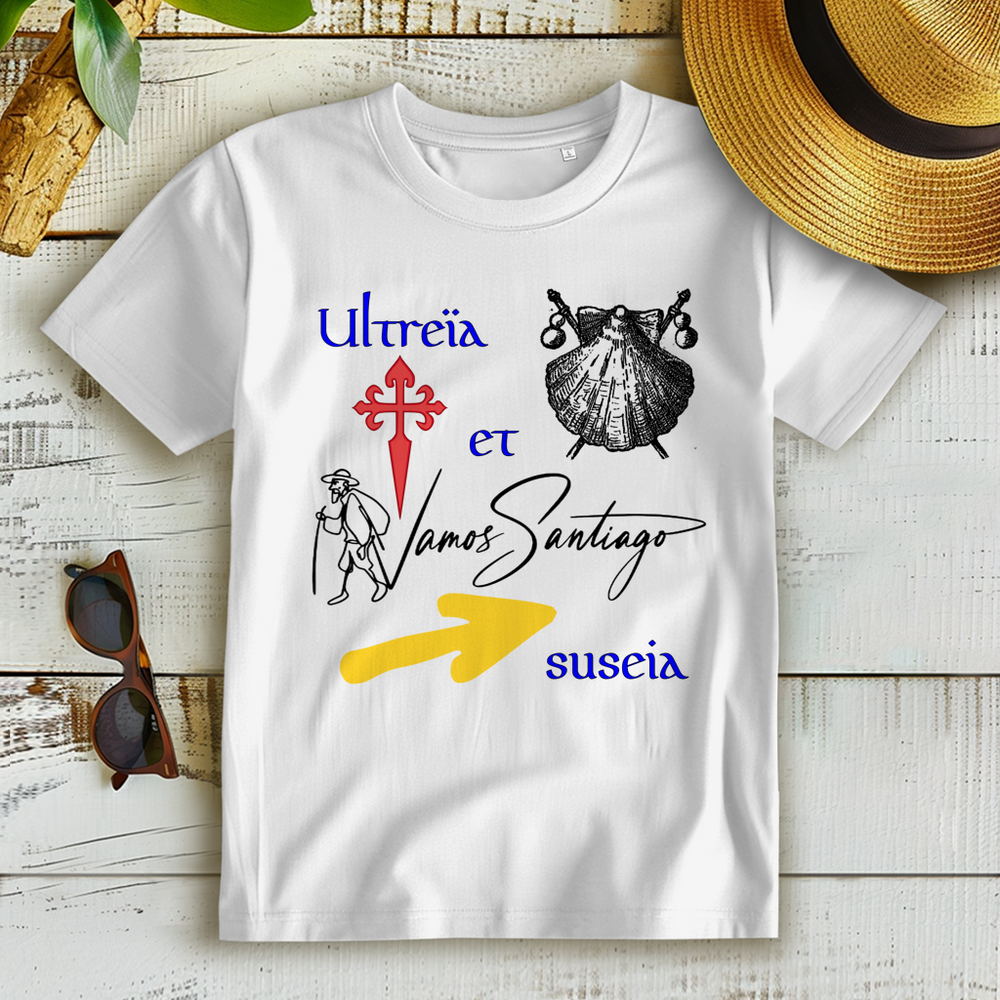 Design Vamos-Santiago – Damen T-Shirt aus Bio-Baumwolle