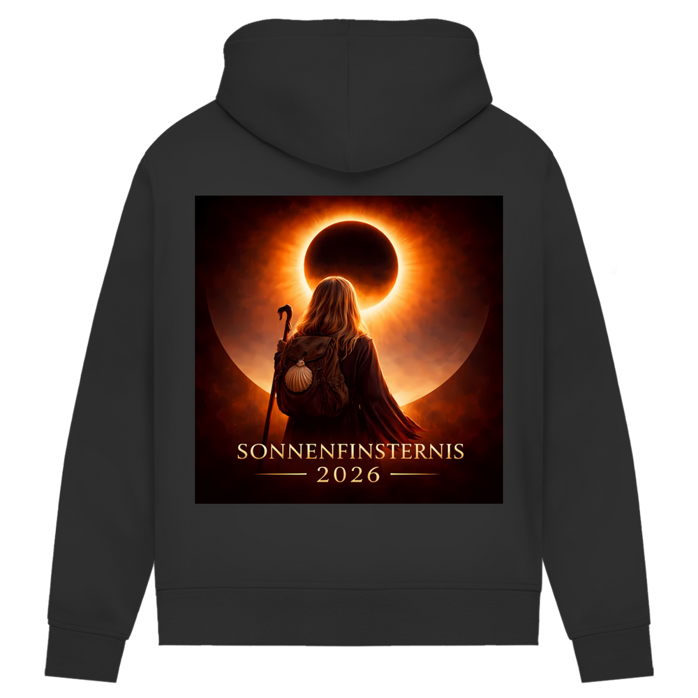 Sonnenfinsternis 2026 Pilgerin - Damen Hoodie aus Bio-Baumwolle