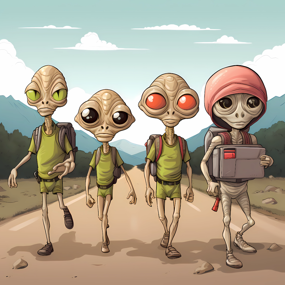 *Camino Aliens* - Canvas Print