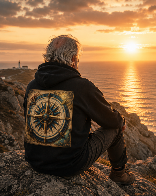 Antike Windrose ⨝ Kompass Hoodie