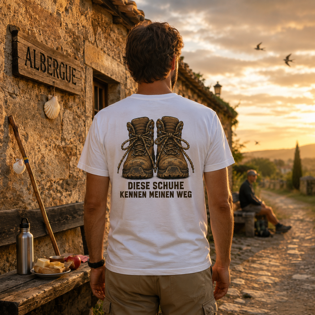 Mein Weg, meine Schuhe ⨝ Pilger-Shirt