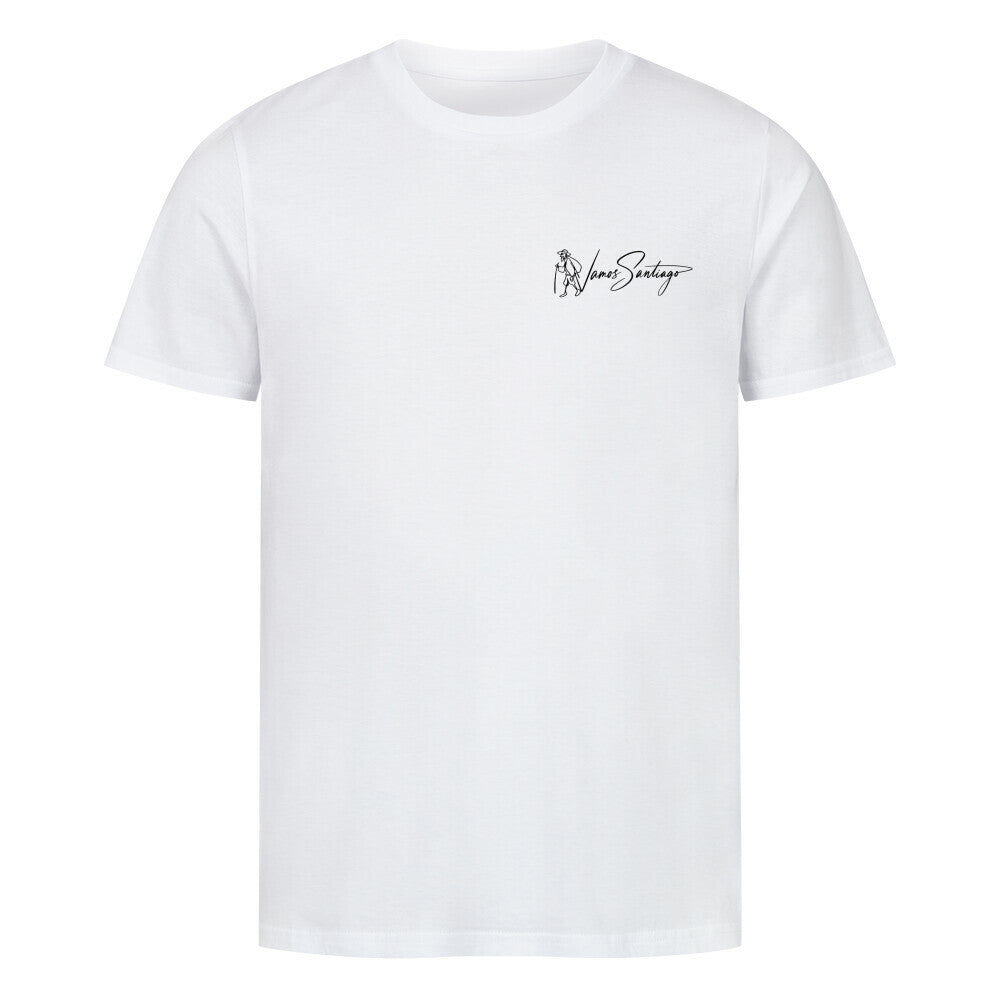 Der Camino beginnt vor meiner Haustür - Herren T-Shirt - weiß- Vorderseite