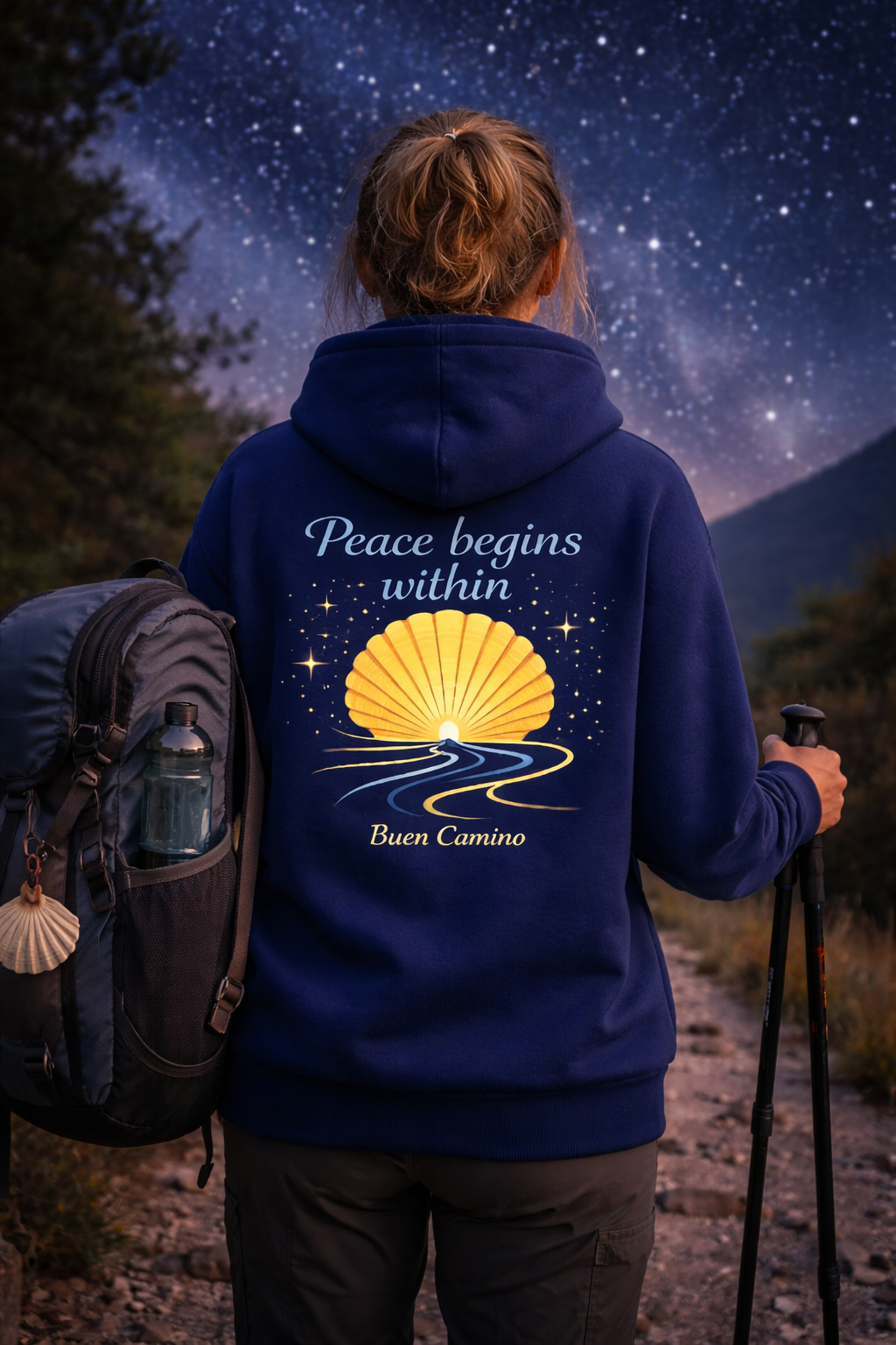 Peace begins within ⨝ Der Camino Hoodie