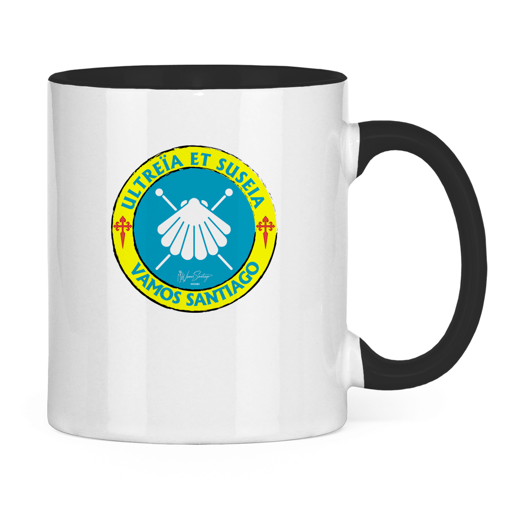 Ultreia et Suseia 2-farbiger Kaffeebecher schwarz