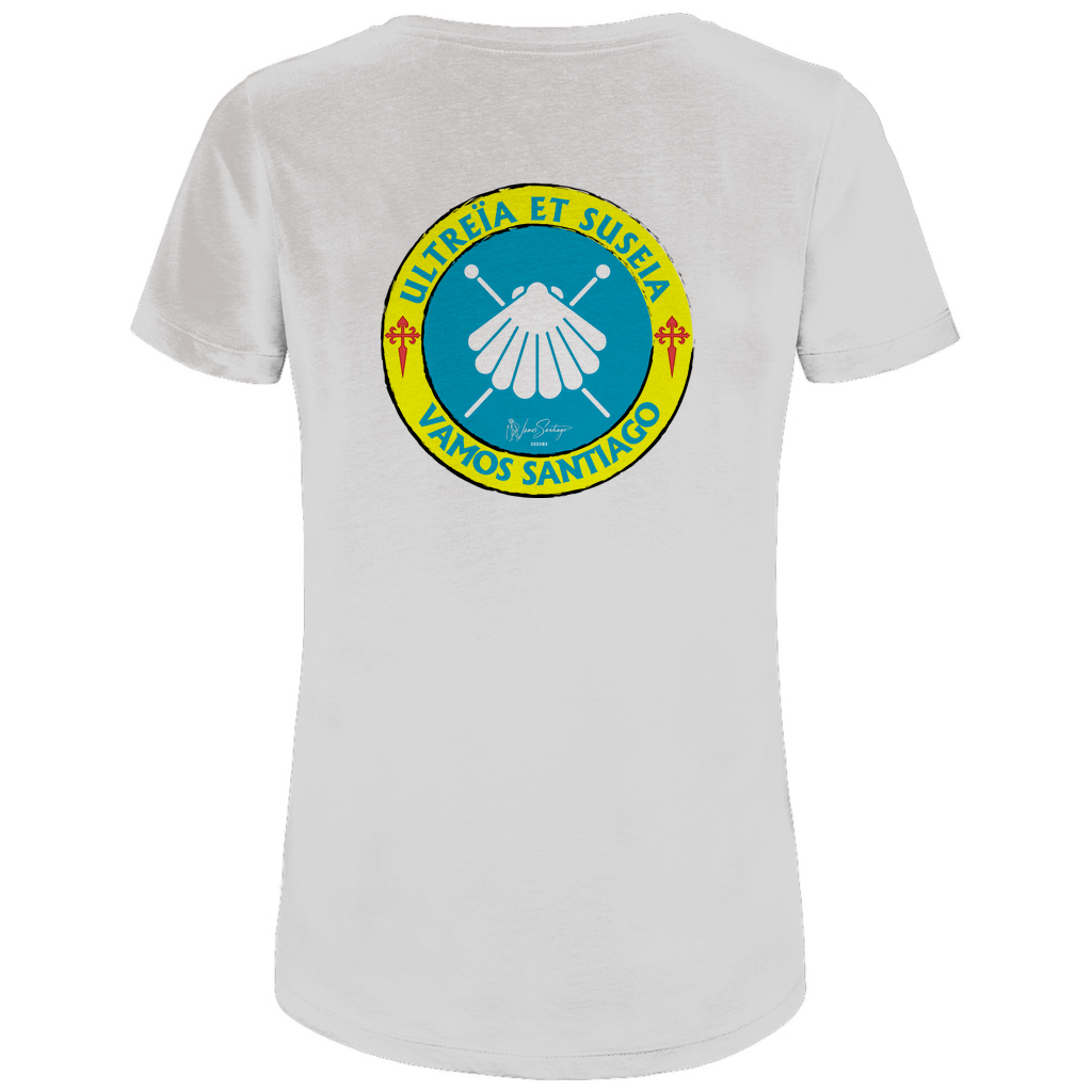 Ultreia et Suseia Damen T-Shirt aus Bio-Baumwolle weiss