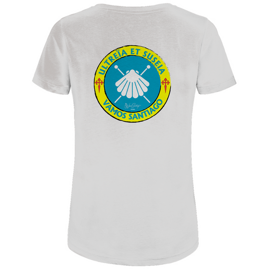 Ultreia et Suseia Damen T-Shirt aus Bio-Baumwolle weiss