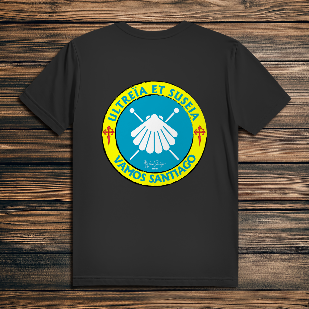 Ultreia et Suseia Herren T-Shirt aus Bio-Baumwolle schwarz