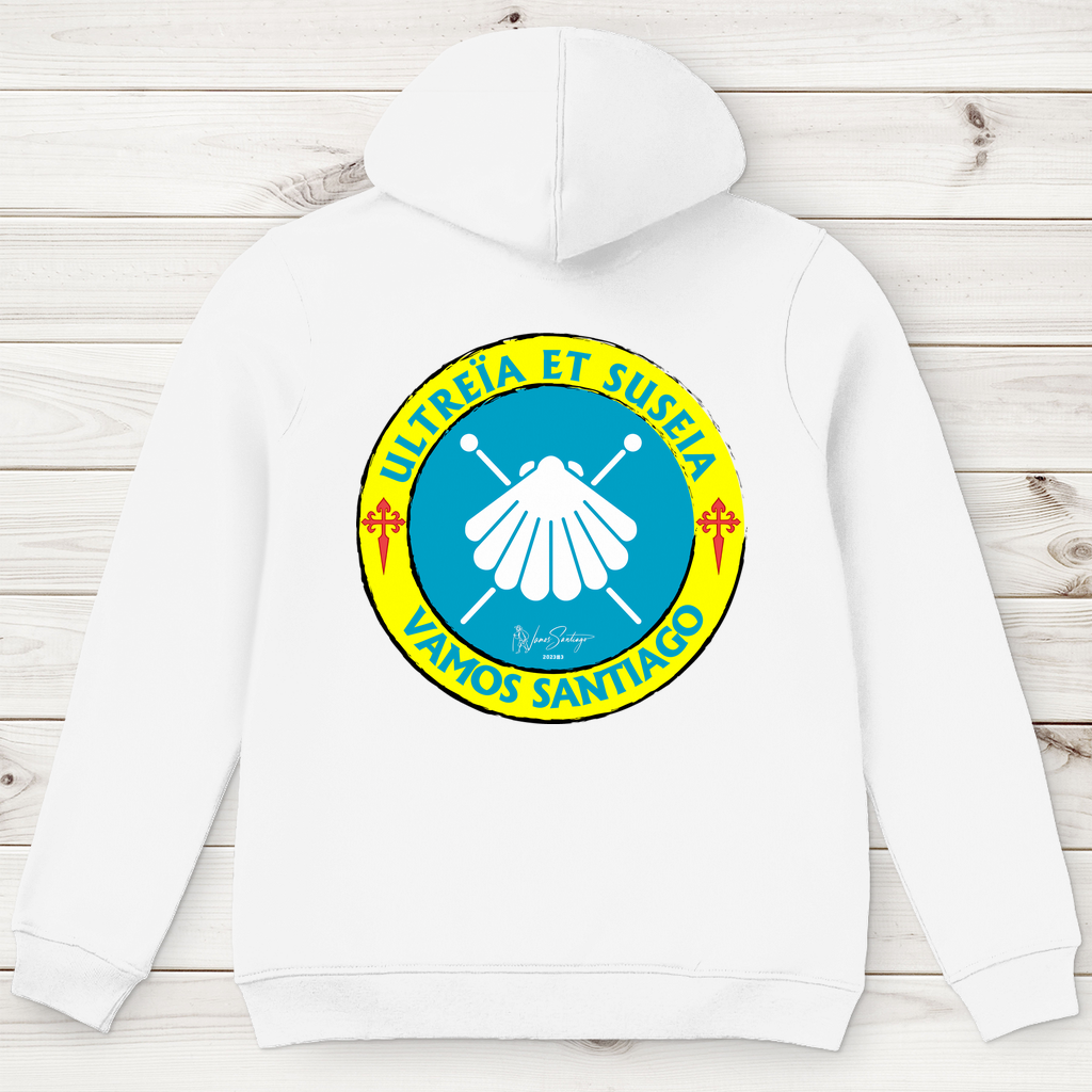 Ultreia et Suseia Hoodie aus Bio-Baumwolle weiss