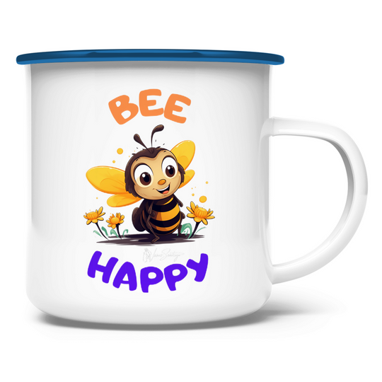 Bee Happy – Emaille Tasse