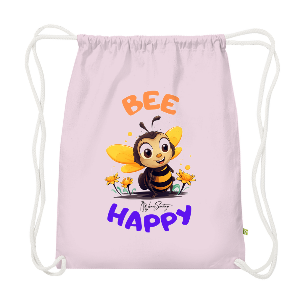 Bee Happy – Turnbeutel aus Bio-Baumwolle