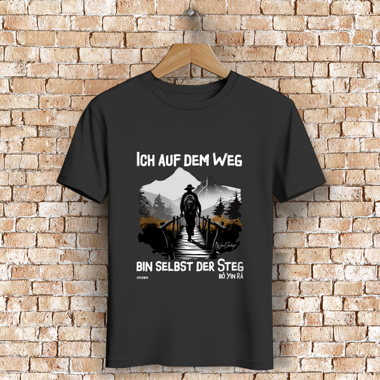 Ich auf dem Weg schwarz – Herren T-Shirt aus Bio-Baumwolle