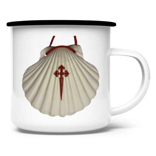 Pilgermuschel – Emaille Tasse
