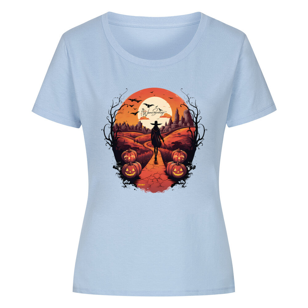 halloween_camino-damen-t-shirt-sky-blue