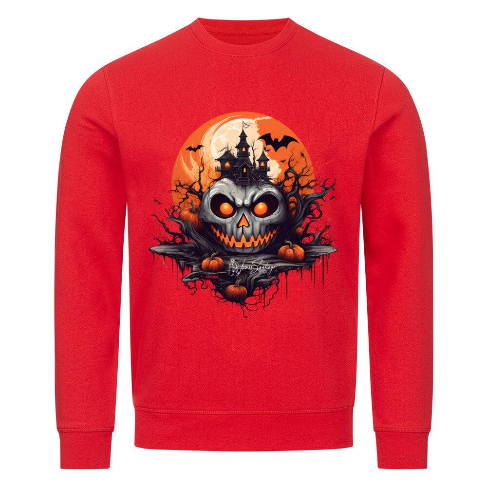 halloween_geisterschloss-herren-sweatshirt-feuerrot