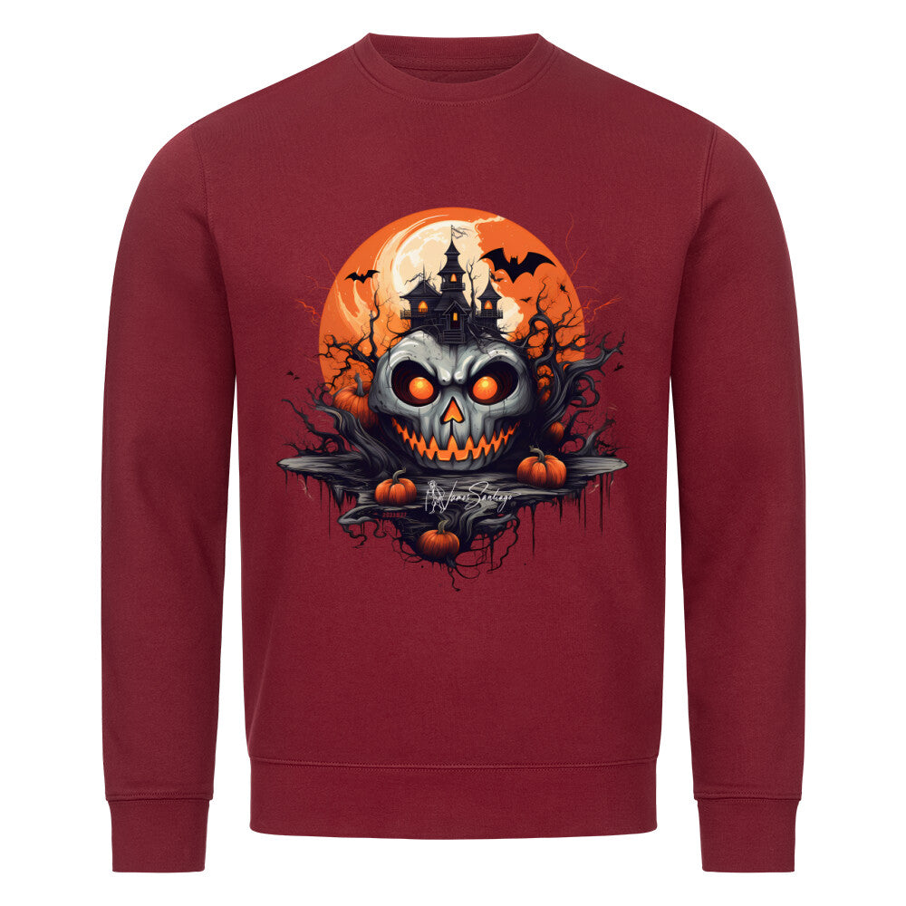 halloween_geisterschloss-herren-sweatshirt-weinrot