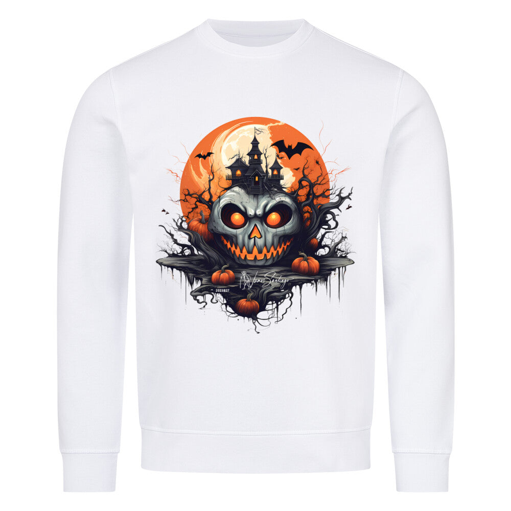 halloween_geisterschloss-herren-sweatshirt-weiss