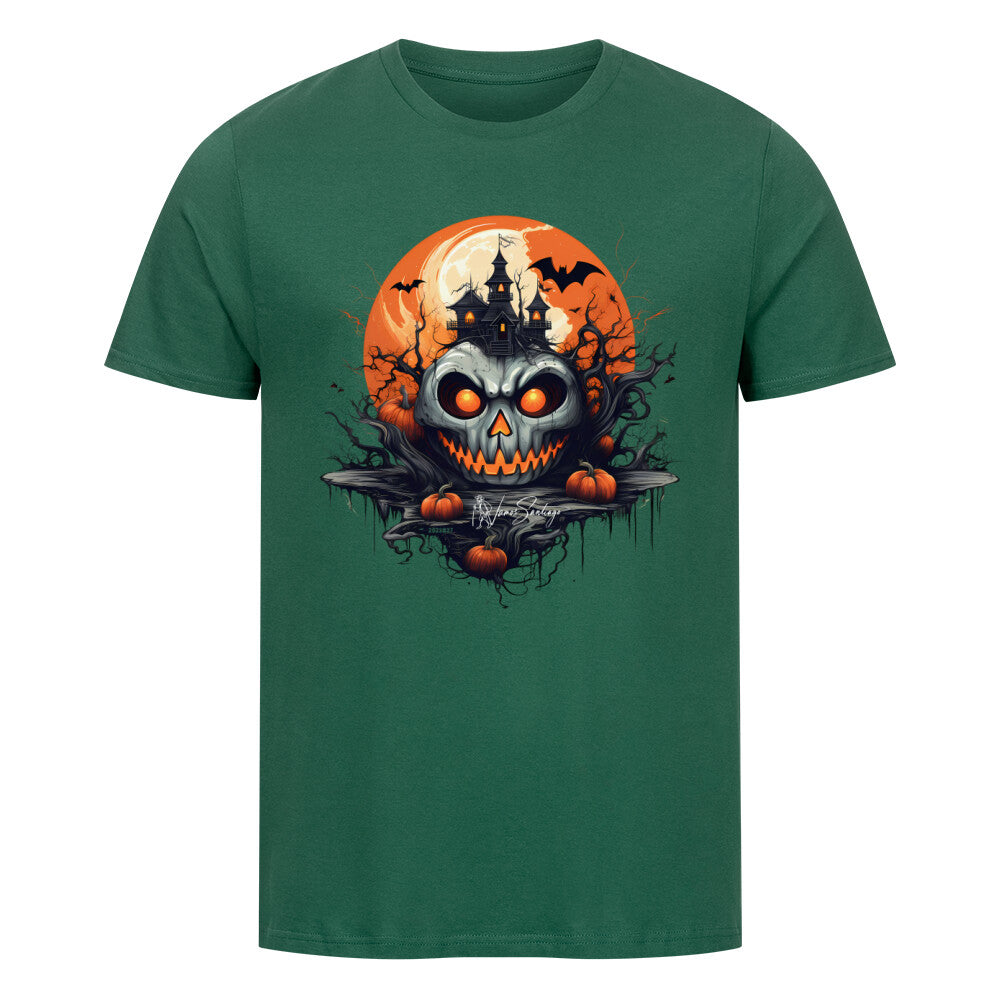halloween_geisterschloss-kinder-t-shirt-dunkelgruen